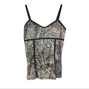 Vintage Cache Mixed Animal Print Cami Size Medium